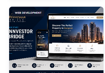 Innvestor Bridge real estate website shown on laptop and phone